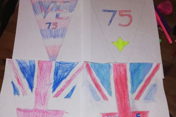 Daisy and George's VE Day decorations