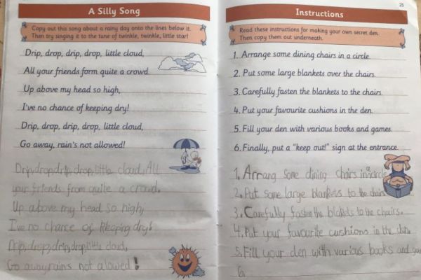 Sandra's handwriting
