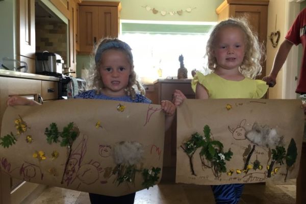 Anna and Laura went on a nature trail