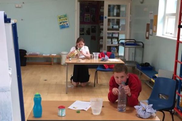 Focused scientists at work!