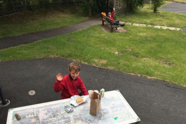 Lunchtime at McHope's walk through Burger Queen restaurant! (Mrs Hope's fab hot takeaway on Tuesday)