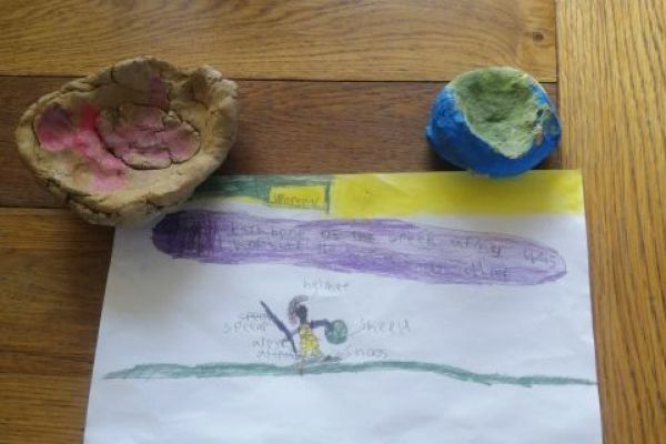 Stephen worked hard at home to produce some Ancient Greek pottery